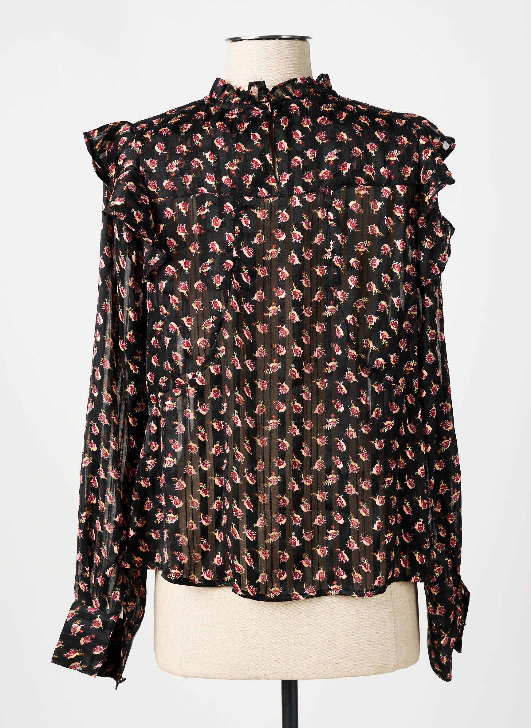 Bluzonai gėlių raštas ilgos rankovės juodas SCOTCH & SODA moteris