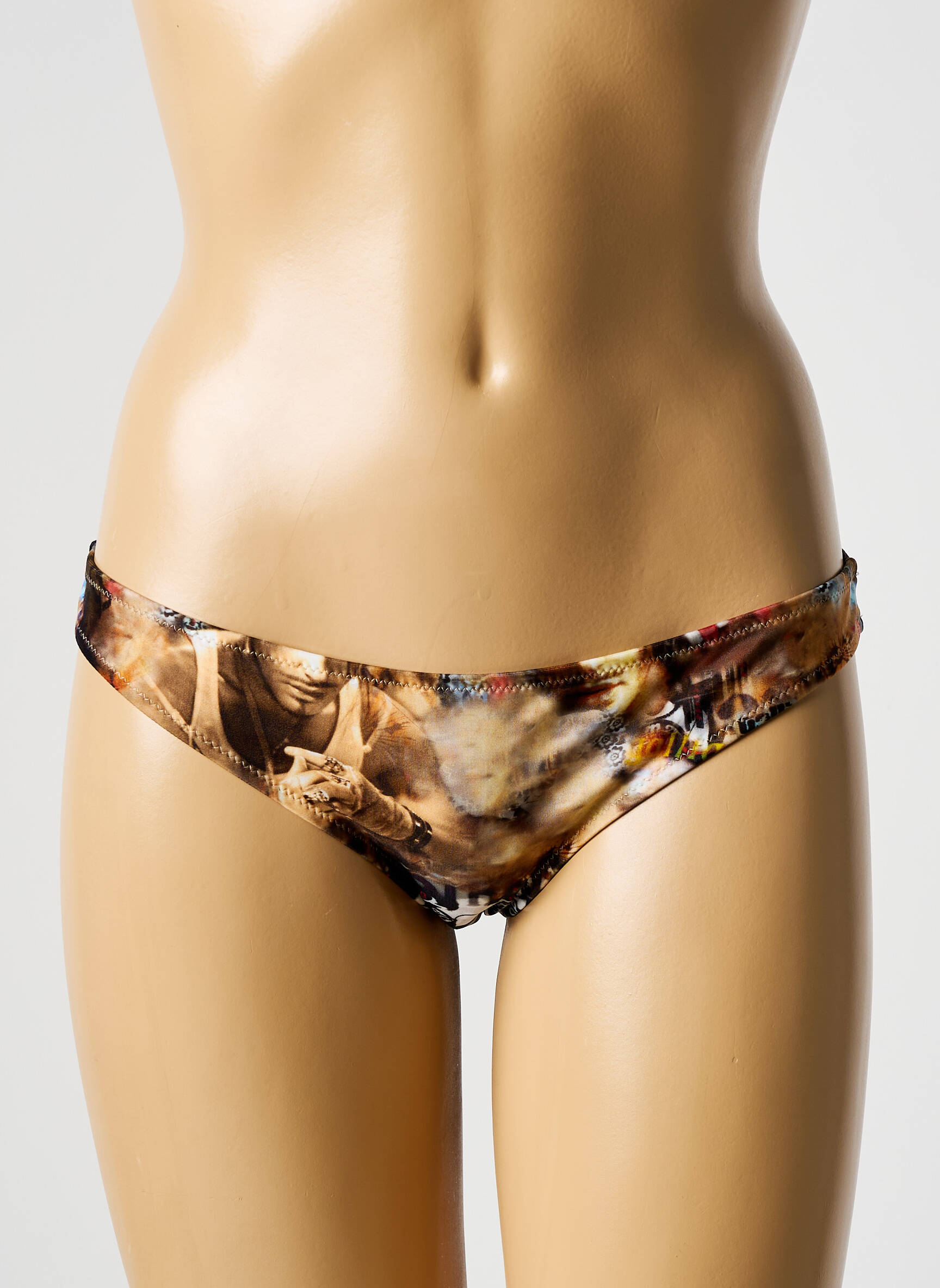 Maudymosi kelnaitės fantazijos raštas bikini rudas GALLIANO moteris
