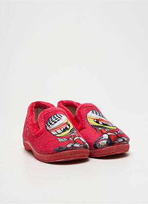 Bateliai/pantofliai aksomo audimas apvalus mygtukas raudona LA MAISON DE L'ESPADRILLE berniukas