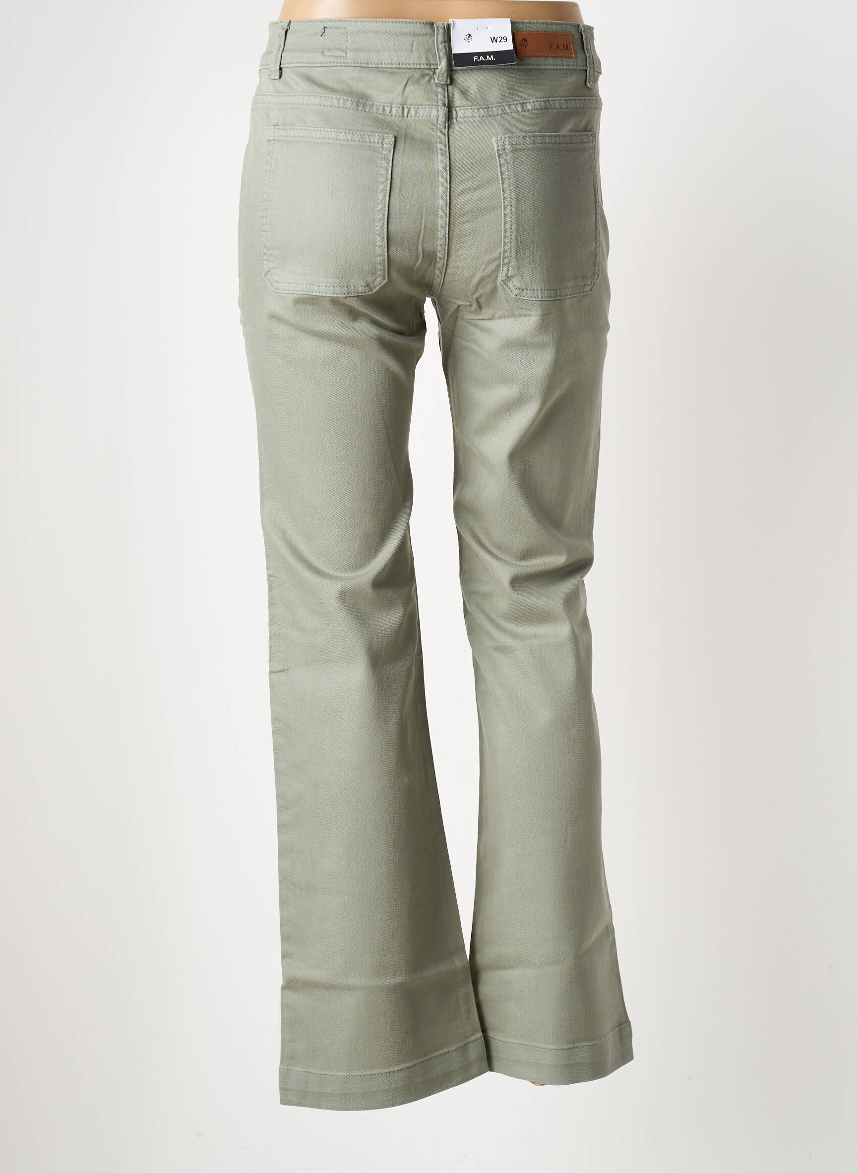 Bootcut džinsai aukšta talija aukšta talija žalias F.A.M. moteris