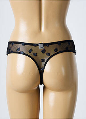 Tanga tamprumas juodas LOU moteris