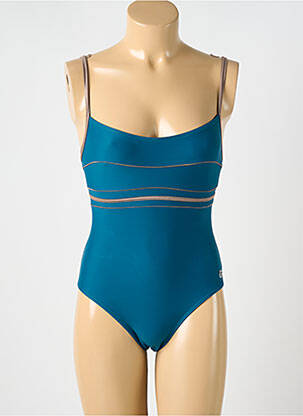 Vienos dalies maudymosi kostiumas satino efektas mėlyna OCEAN WEAR moteris