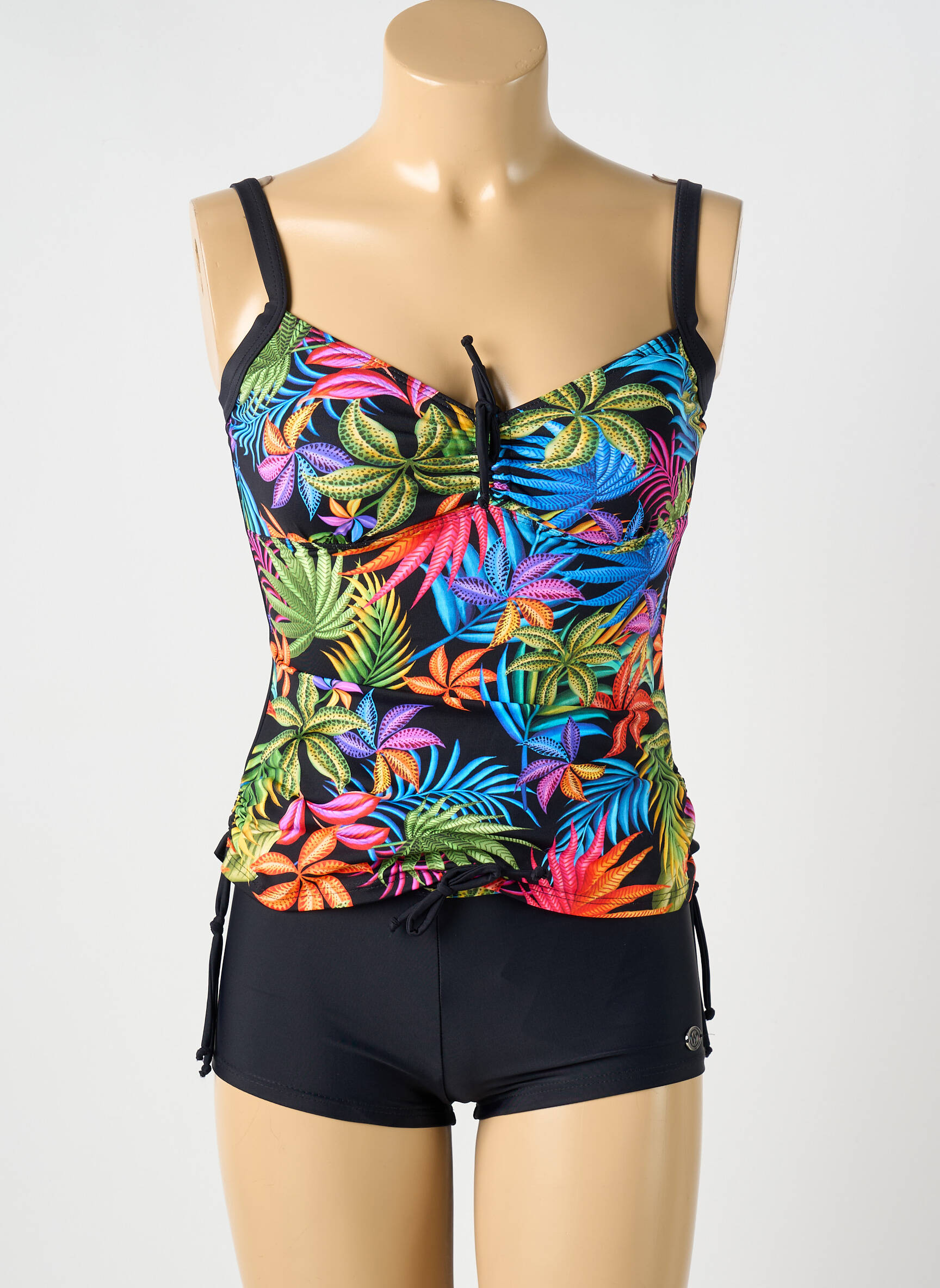 Tankinis satino efektas juodas OCEAN WEAR moteris