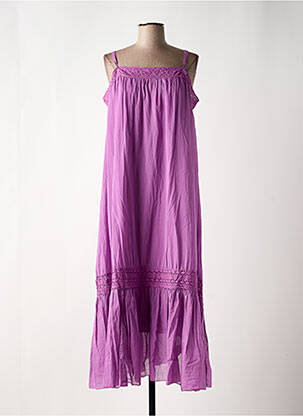 Ilga suknelė išplatėjusi kirpimas plonos dirželiai violetinis BANDITAS FROM MARSEILLE moteris