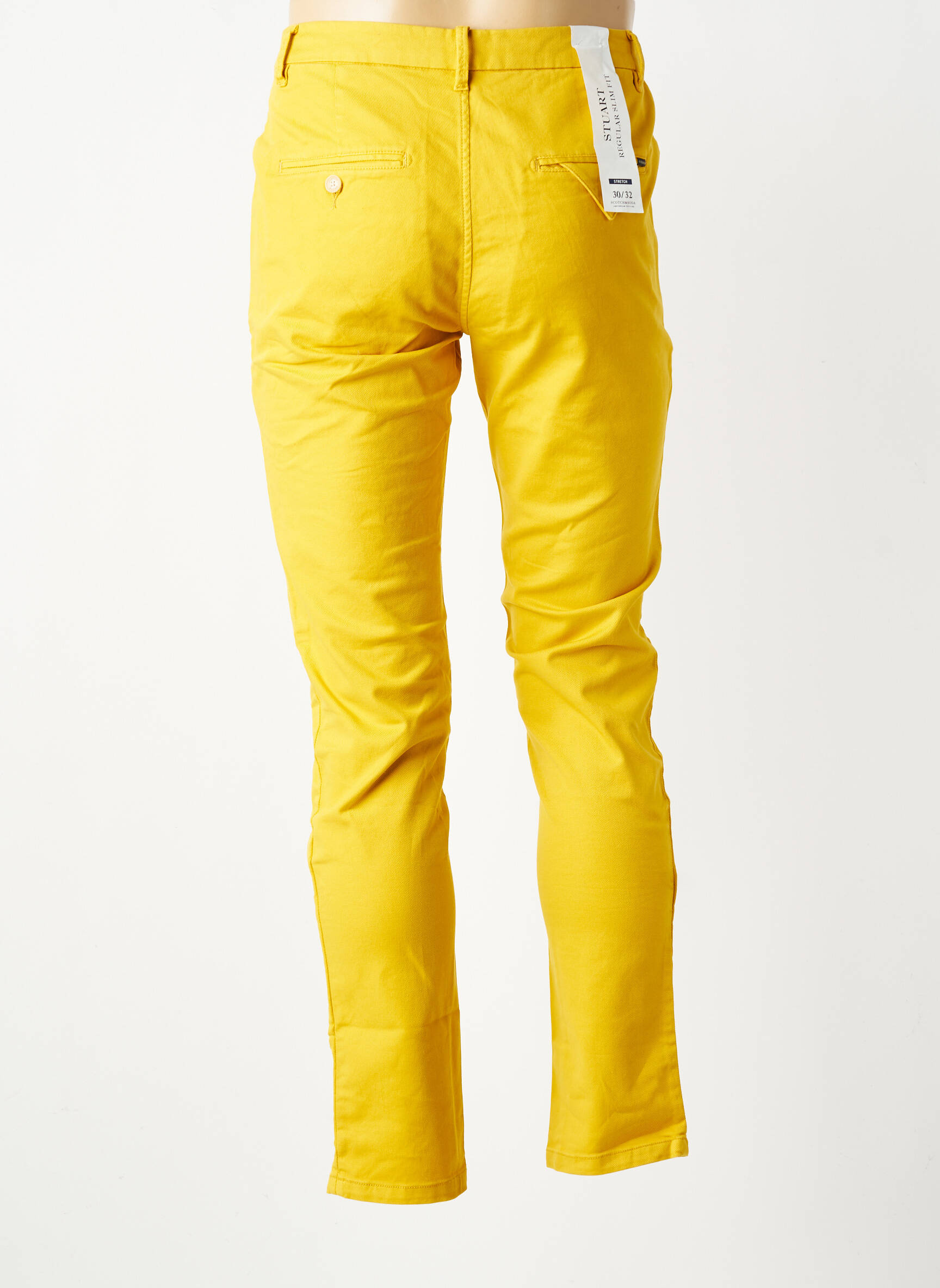 Chino kelnė popelinos audinys, kuris pasižymi lygiu ir tankiu paviršiumi. normala dydis geltona SCOTCH & SODA vyras