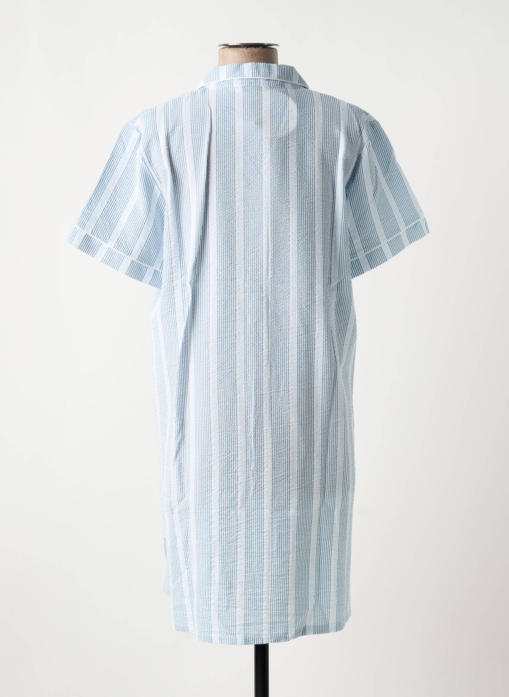 Naktinis marškinys priekinė mygtukų uždarymo sistema mėlyna CANAT moteris