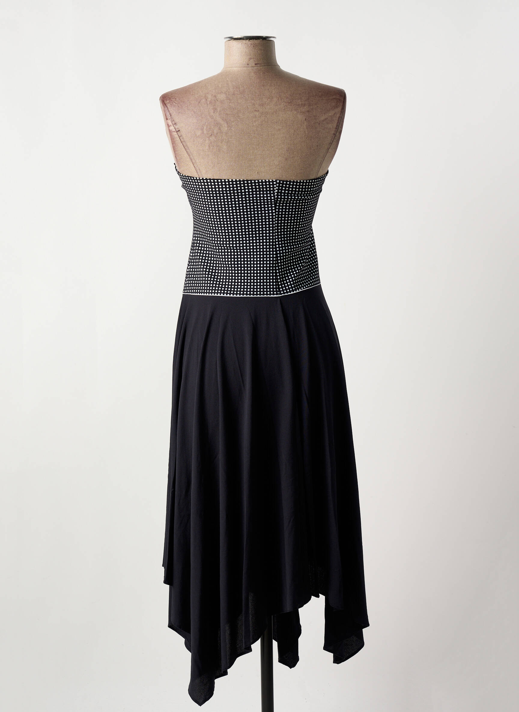Paplūdimio suknelė bustier rankovės juodas LIDEA moteris