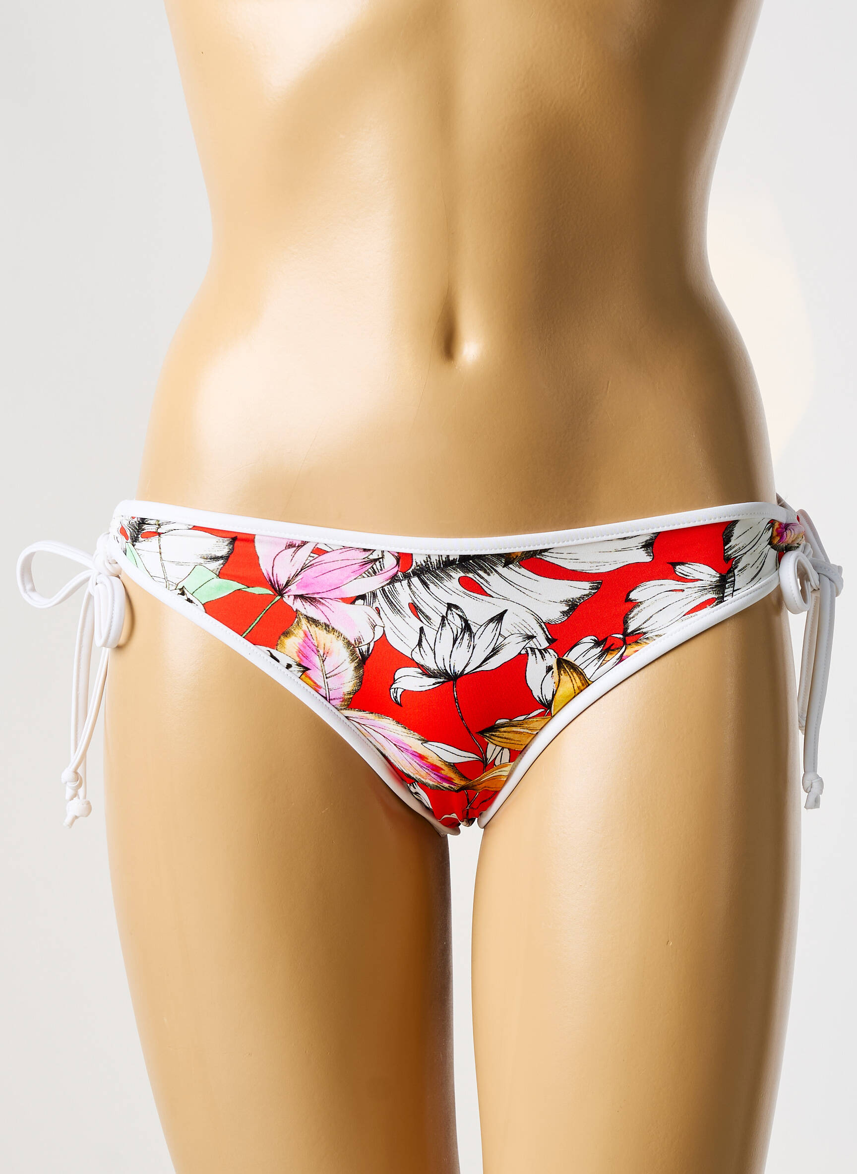 Maudymosi kelnaitės gėlių raštas bikini raudona FREYA moteris