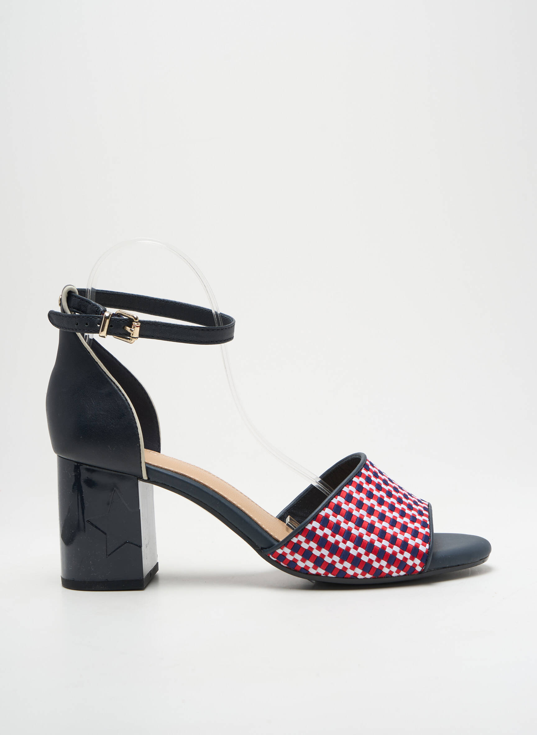 Sandalai/nu pėdos lygus medžiaga kulnas nuo 4 iki 6 cm mėlyna TOMMY HILFIGER moteris