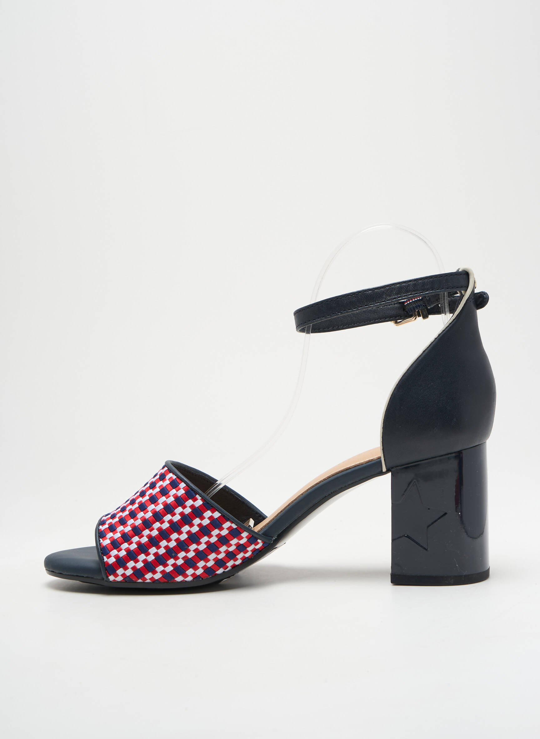 Sandalai/nu pėdos lygus medžiaga kulnas nuo 4 iki 6 cm mėlyna TOMMY HILFIGER moteris