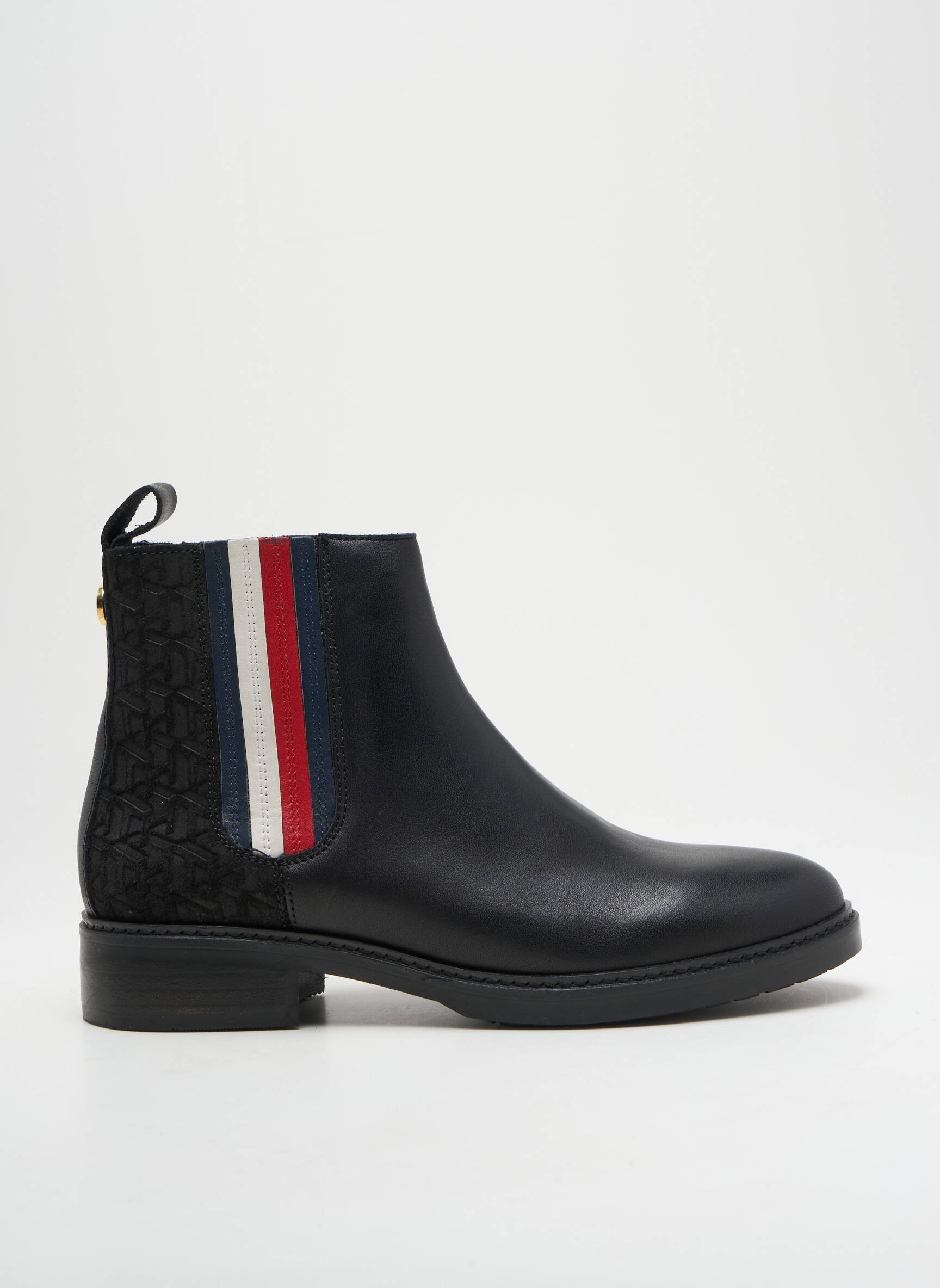 Batai/botai lygus audinys plokščias kulnas iki 3 cm juodas TOMMY HILFIGER moteris