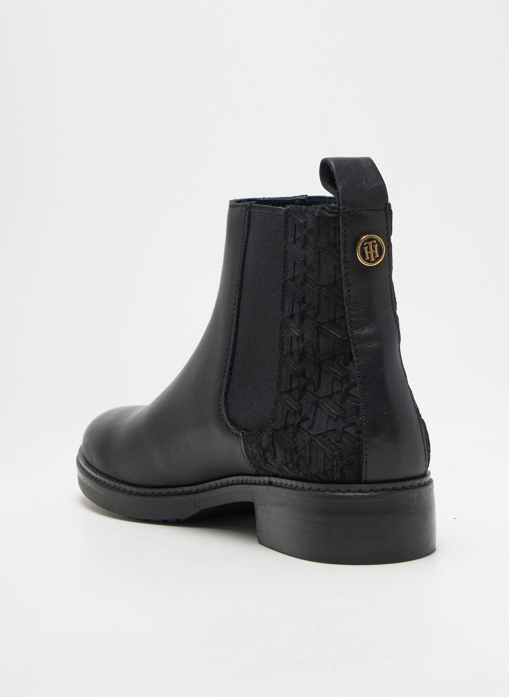Batai/botai lygus audinys plokščias kulnas iki 3 cm juodas TOMMY HILFIGER moteris