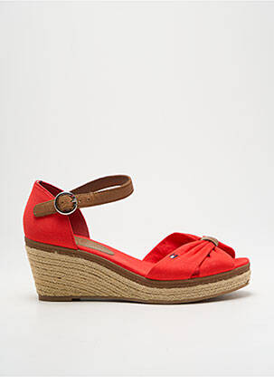 Sandalai/nu pėdos kompensuotas kulnas kulnas nuo 4 iki 6 cm raudona TOMMY HILFIGER moteris
