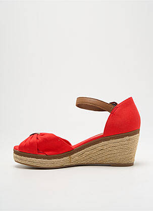 Sandalai/nu pėdos kompensuotas kulnas kulnas nuo 4 iki 6 cm raudona TOMMY HILFIGER moteris