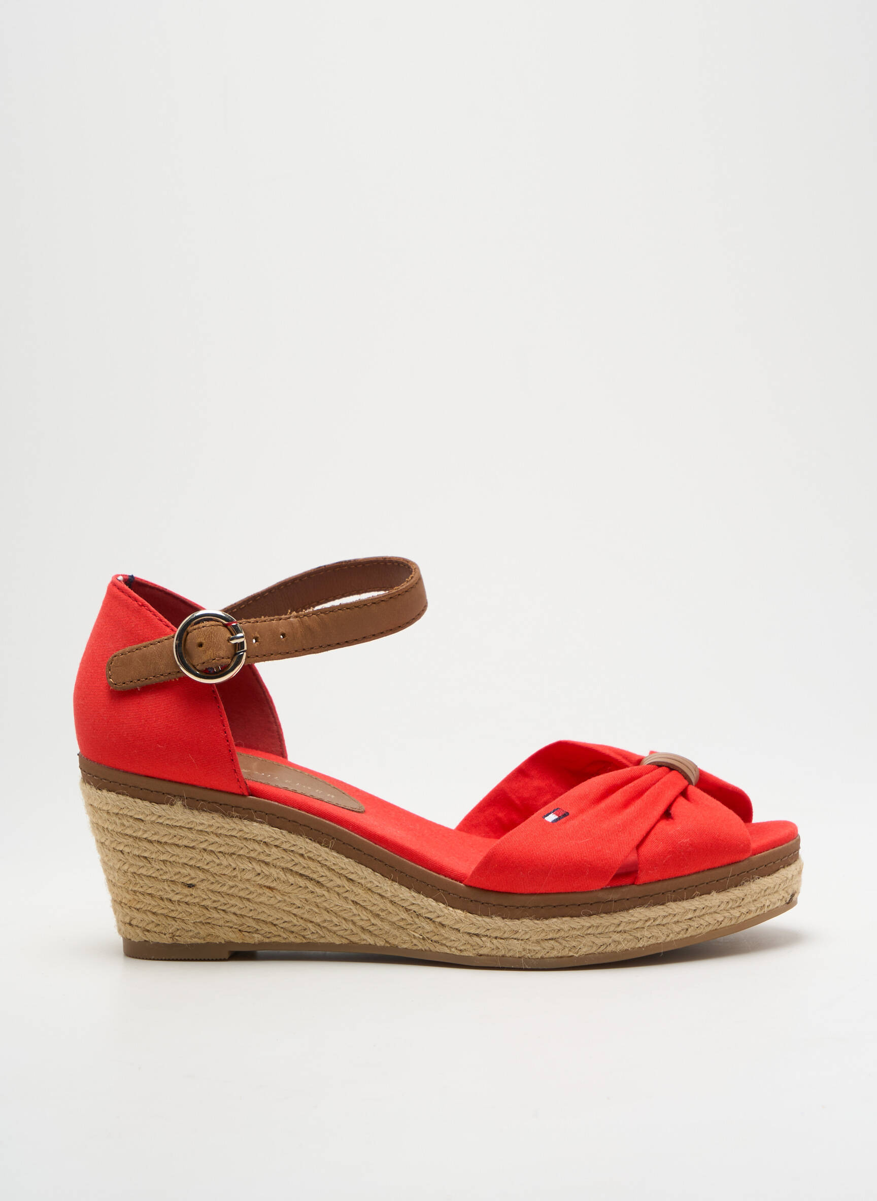 Sandalai/nu pėdos kompensuotas kulnas kulnas nuo 4 iki 6 cm raudona TOMMY HILFIGER moteris