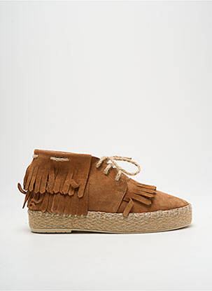 Espadrilės šnervių uždarymas plokščias kulnas iki 3 cm rudas LUNE & L'AUTRE moteris