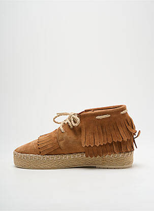 Espadrilės šnervių uždarymas plokščias kulnas iki 3 cm rudas LUNE & L'AUTRE moteris