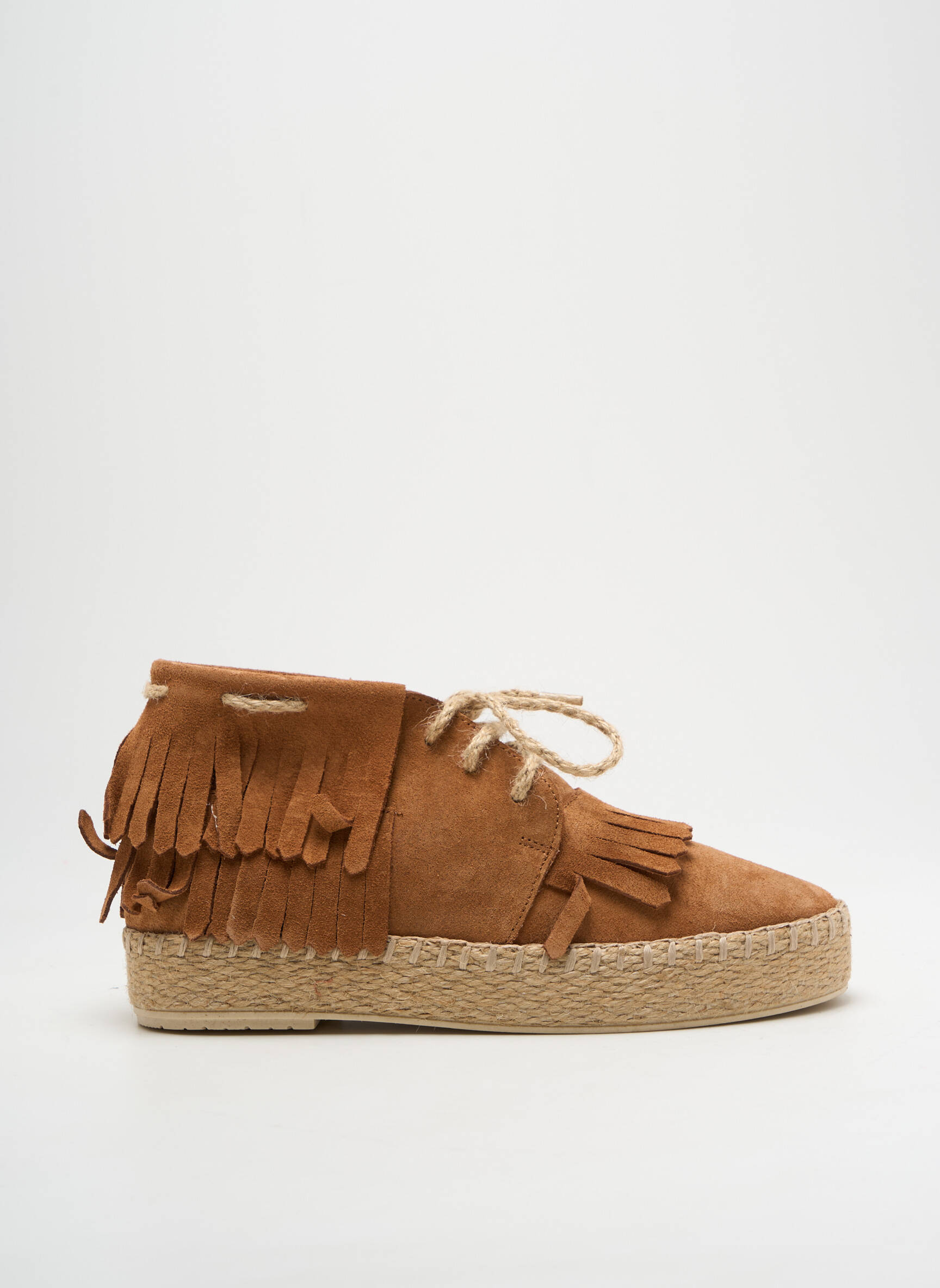 Espadrilės šnervių uždarymas plokščias kulnas iki 3 cm rudas LUNE & L'AUTRE moteris