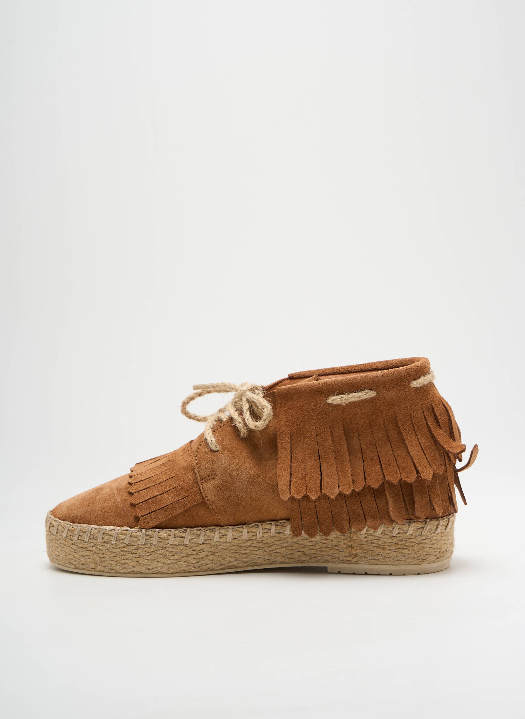 Espadrilės šnervių uždarymas plokščias kulnas iki 3 cm rudas LUNE & L'AUTRE moteris