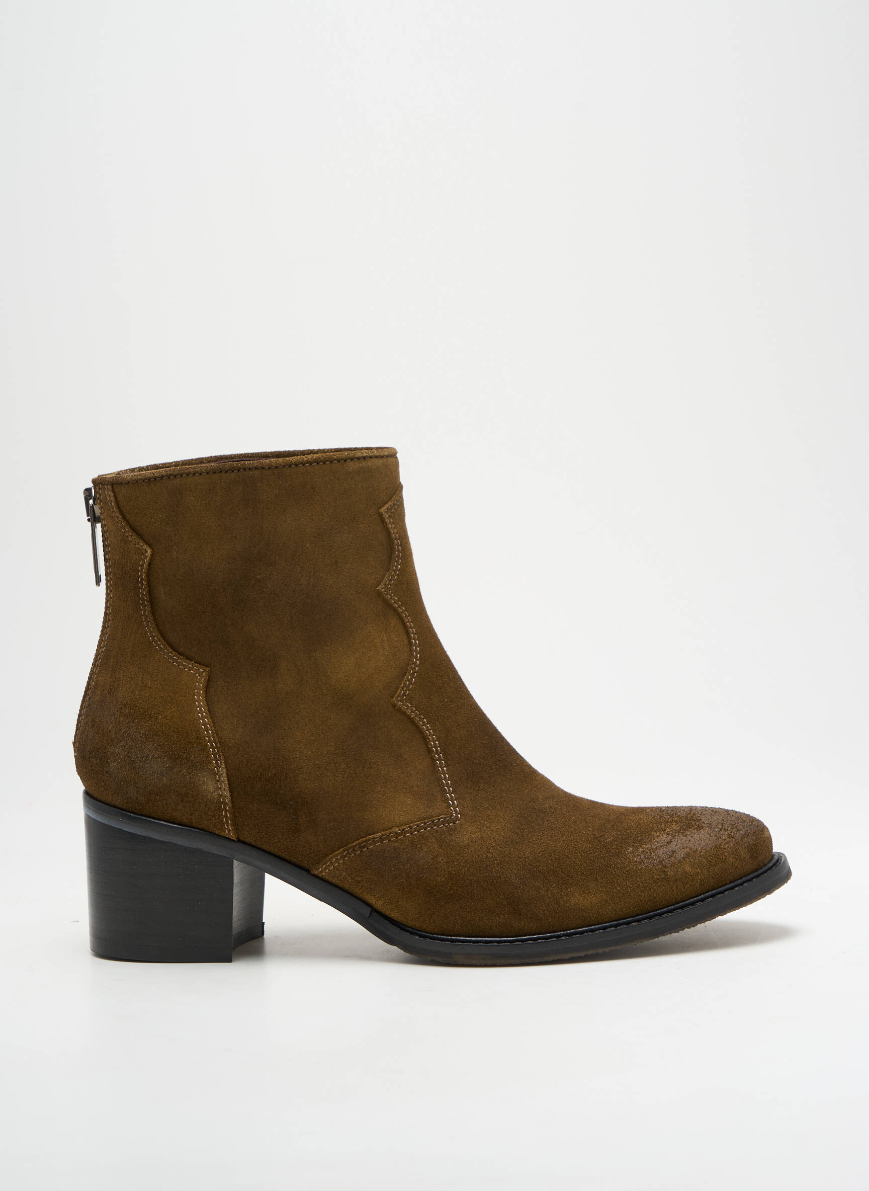 Batai/botai nubuko audinys kulnas nuo 4 iki 6 cm žalias MINKA DESIGN moteris