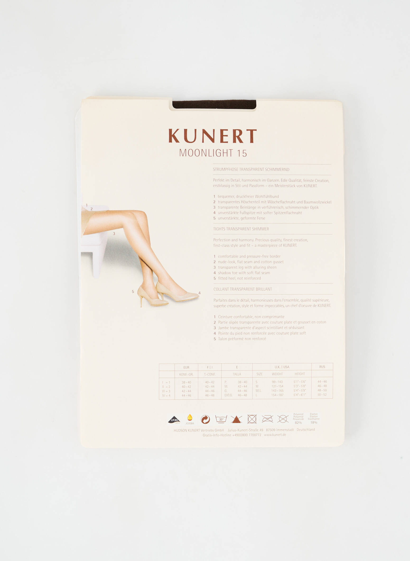 Kojinės tamprumas rudas KUNERT moteris