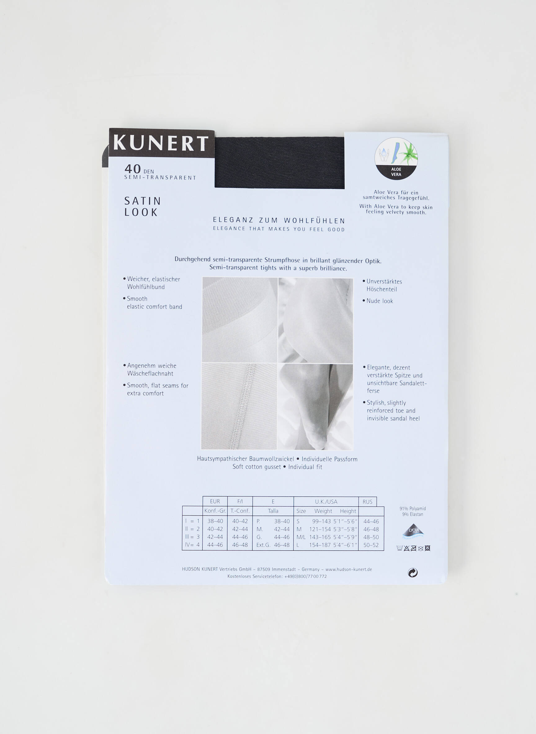 Kojinės tamprumas pilka KUNERT moteris