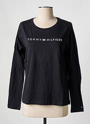 T-marškinys ilgos rankovės ilgos rankovės juodas TOMMY HILFIGER moteris