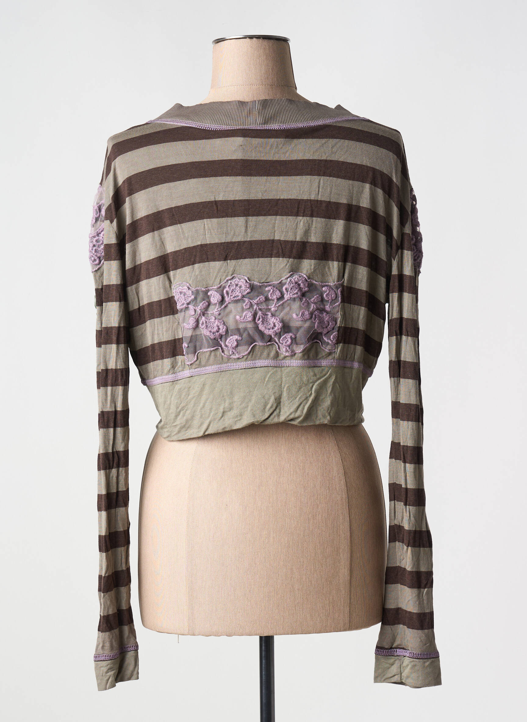 Ilgų rankovių liemenė apatinė dalis siaura rudas ELISA CAVALETTI moteris