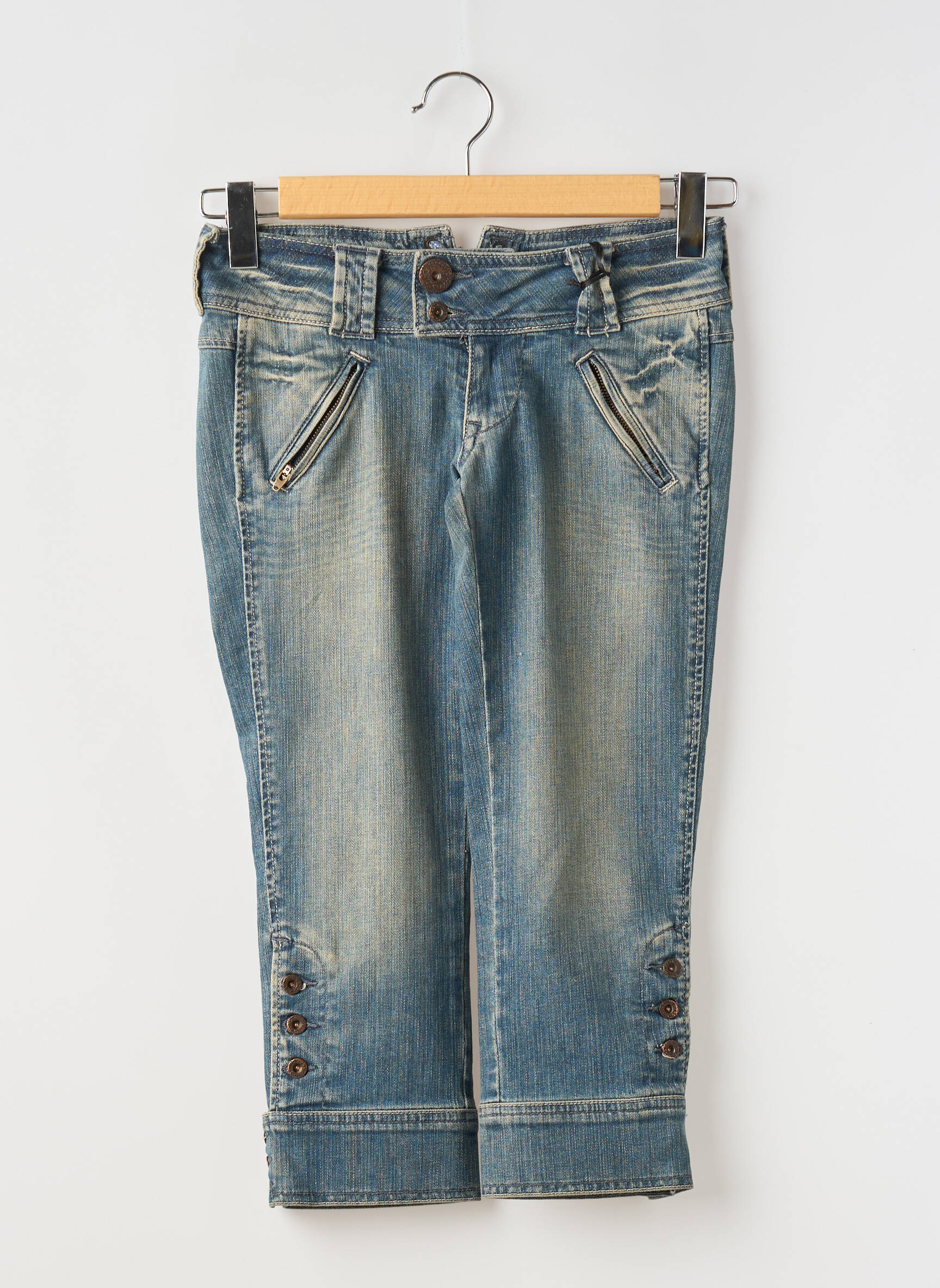 Pusilgių kelnių tamprumas maža dydžio mėlyna PEPE JEANS moteris
