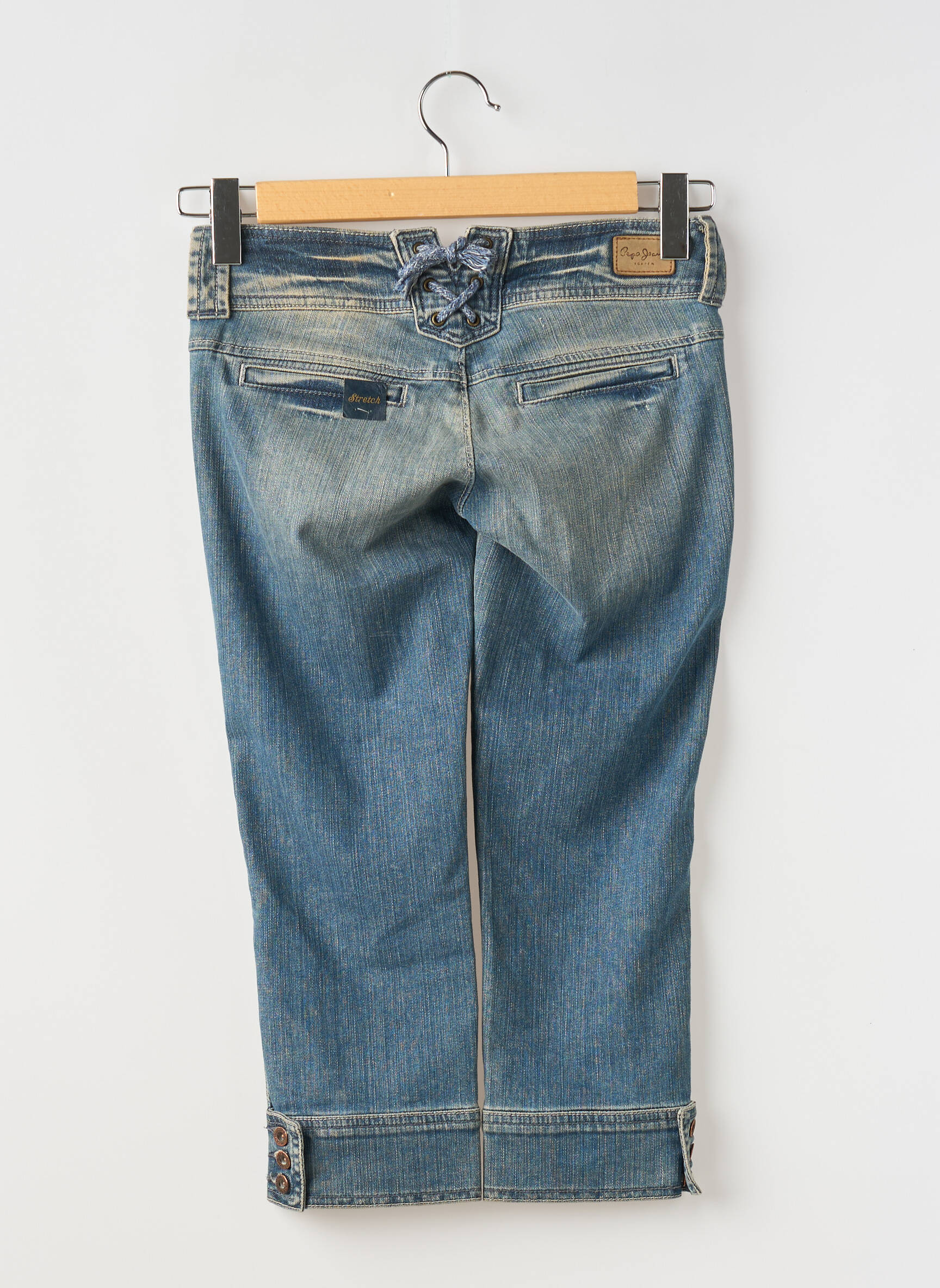 Pusilgių kelnių tamprumas maža dydžio mėlyna PEPE JEANS moteris