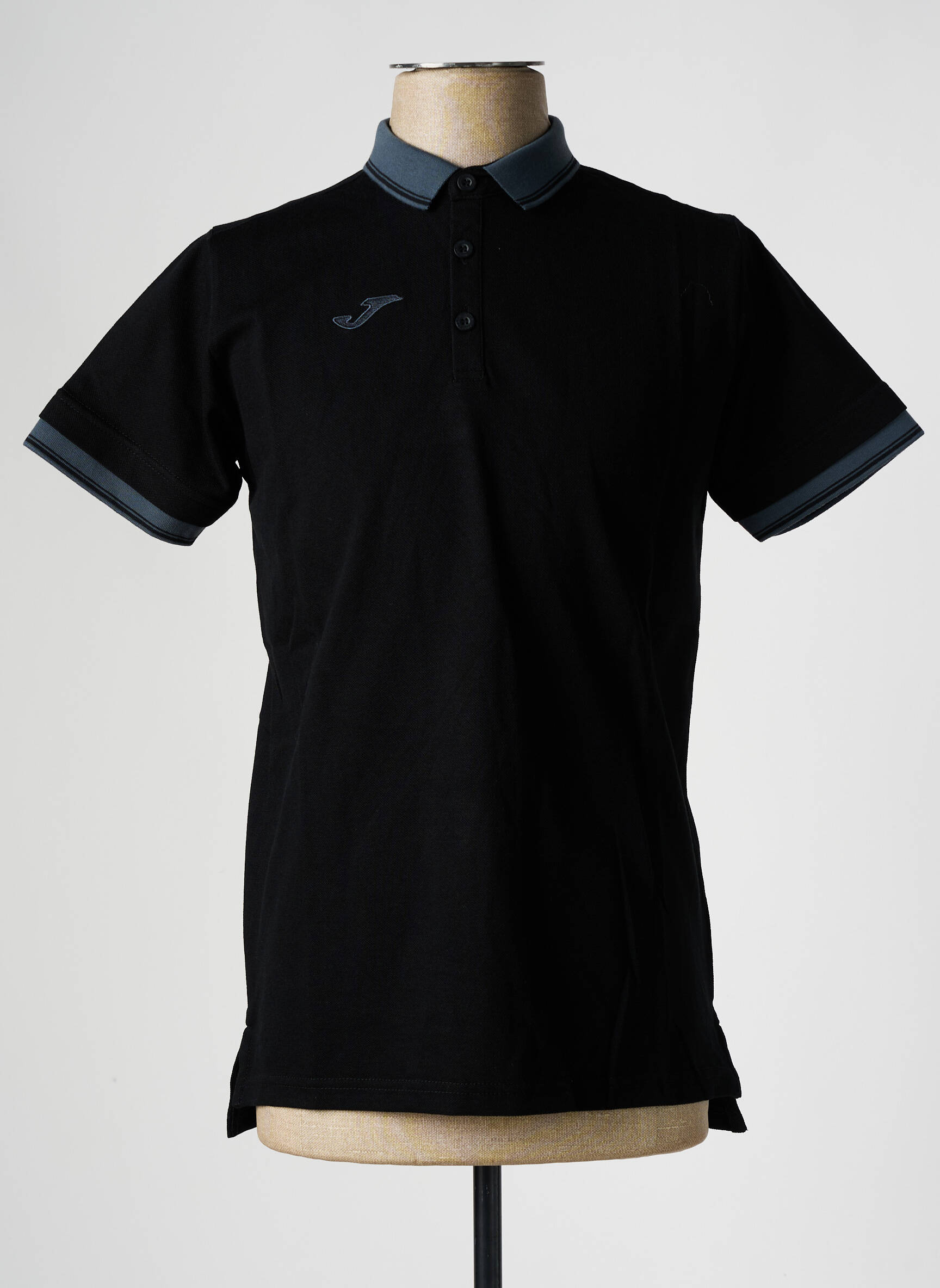 Polo tiesi kirpimas trumpas rankovės juodas JOMA vyras