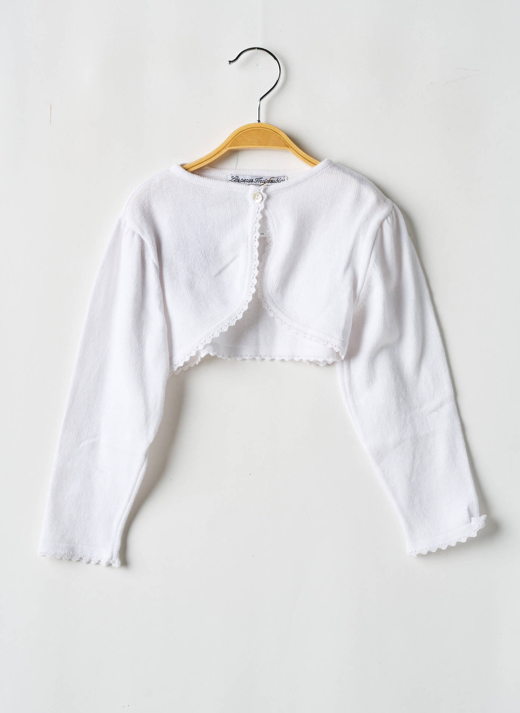 Bolero tiesi kirpimas baltas LES PETITS INCLASSABLES mergina