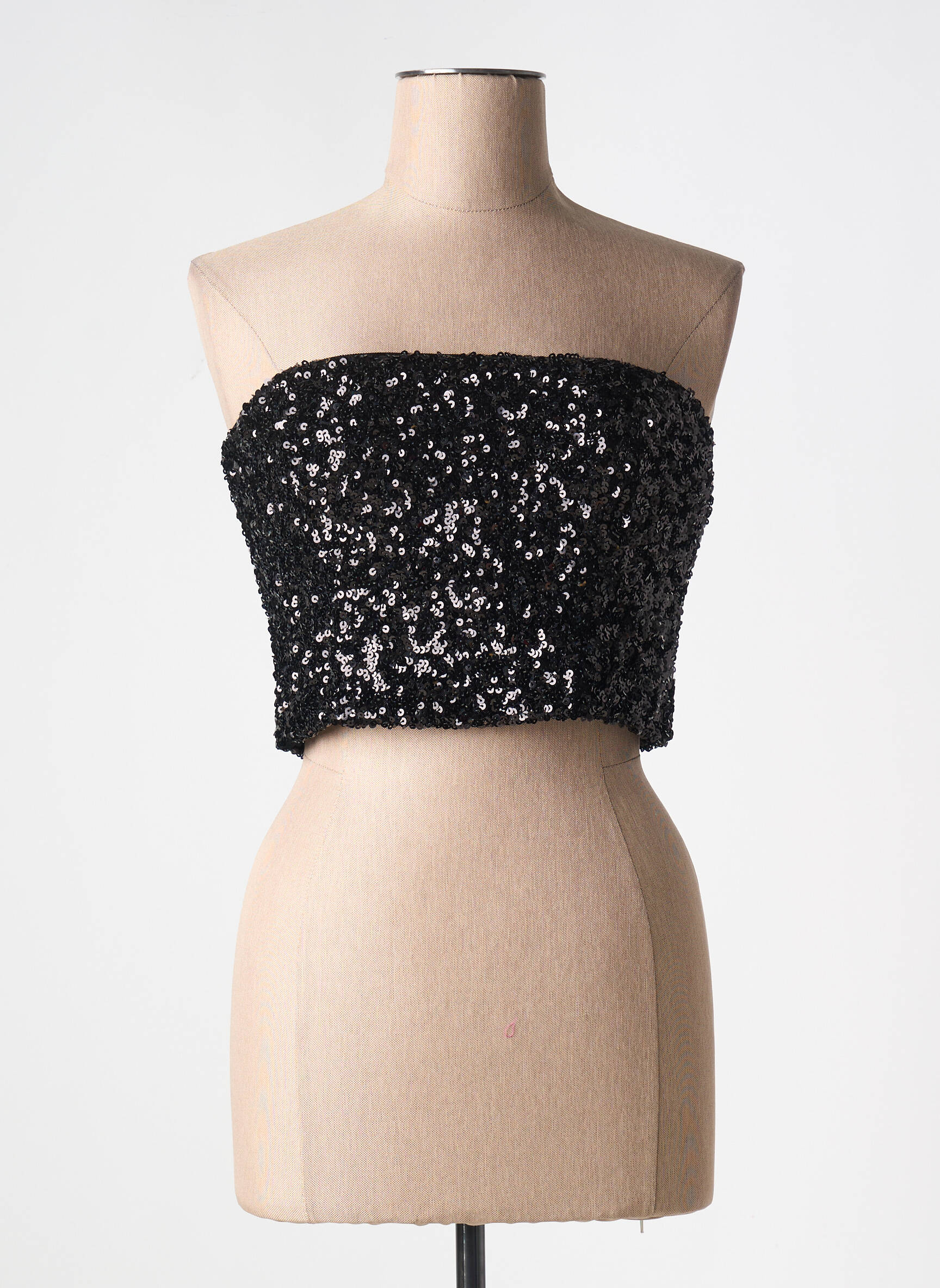 Viršūnė kvadratinis apykaklė be rankų juodas ROTATE moteris