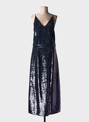 Ilga suknelė centrinė iškirptė plonos dirželiai violetinis KARMA KOMA moteris