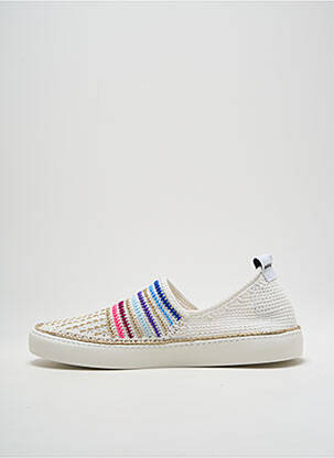Slip-on batai apvalus mygtukas plokščias kulnas iki 3 cm baltas AMROSE moteris