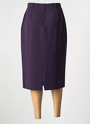Pusilgis sijonas tiesi kirpimas violetinis SARAH B moteris