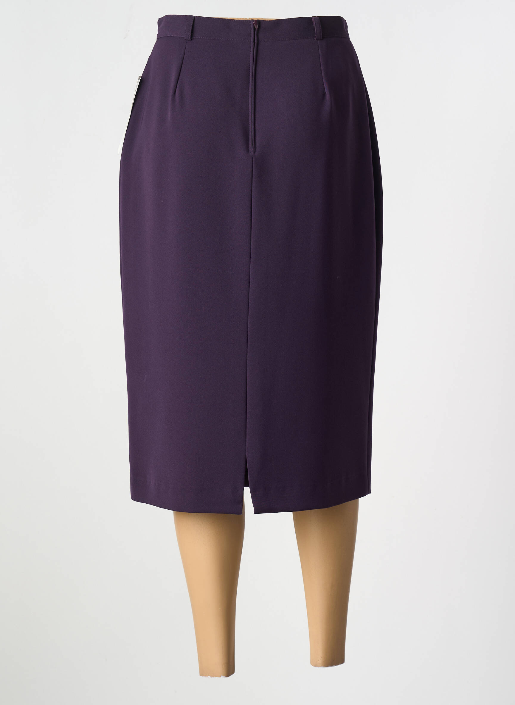 Pusilgis sijonas tiesi kirpimas violetinis SARAH B moteris