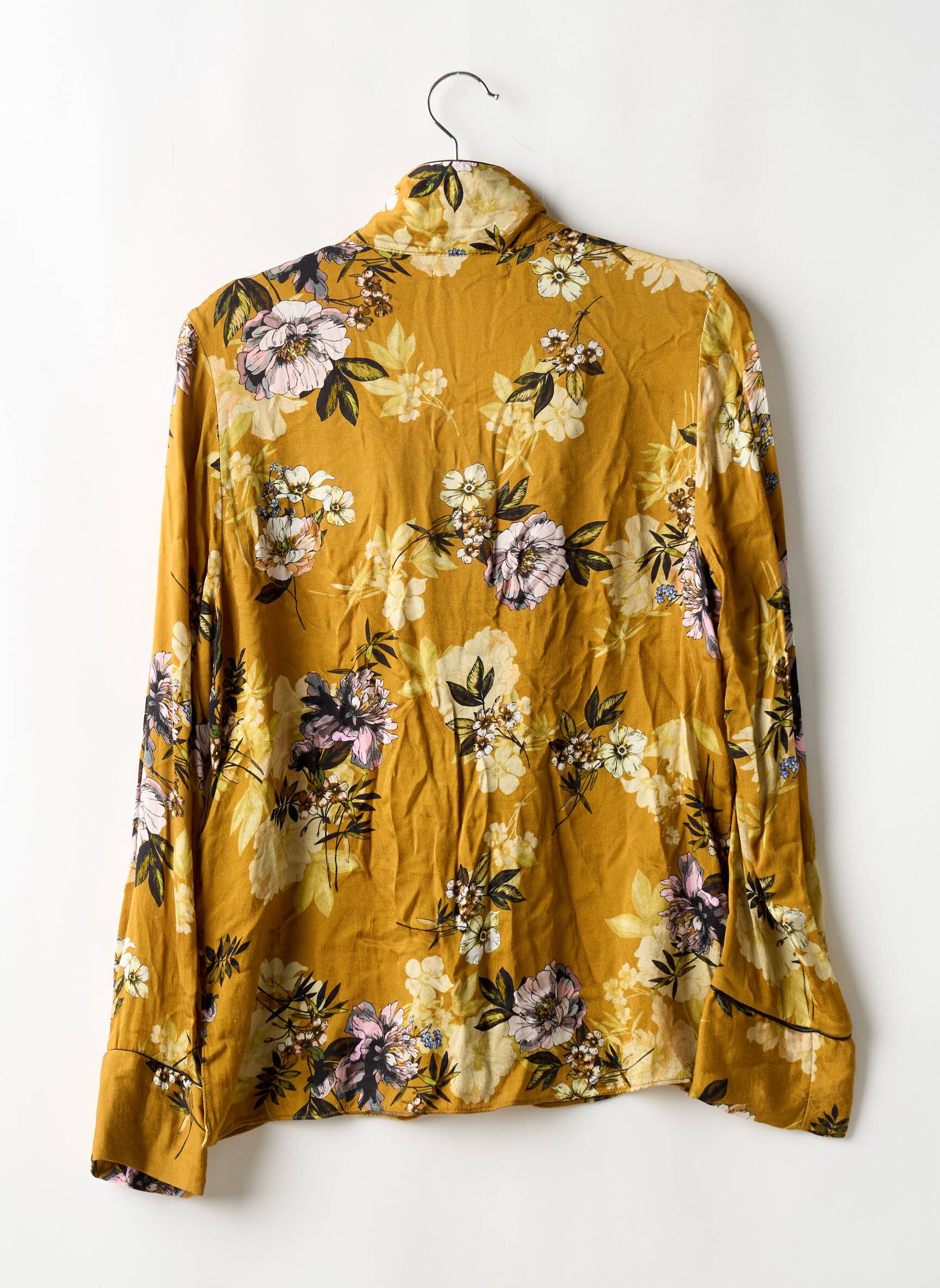 Moteriškas marškinys gėlių raštas ilgos rankovės geltona URBAN OUTFITTERS moteris