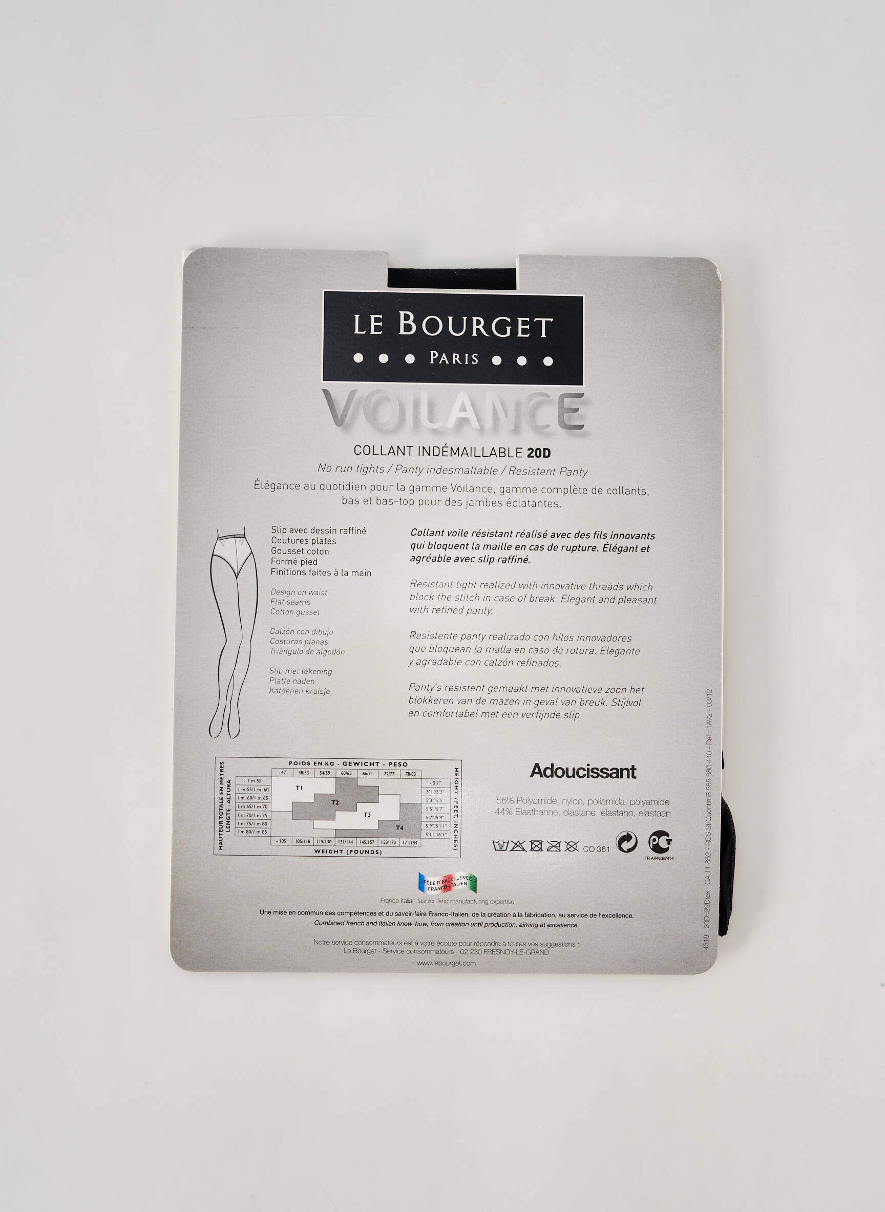 Kojinės tamprumas juodas LE BOURGET moteris