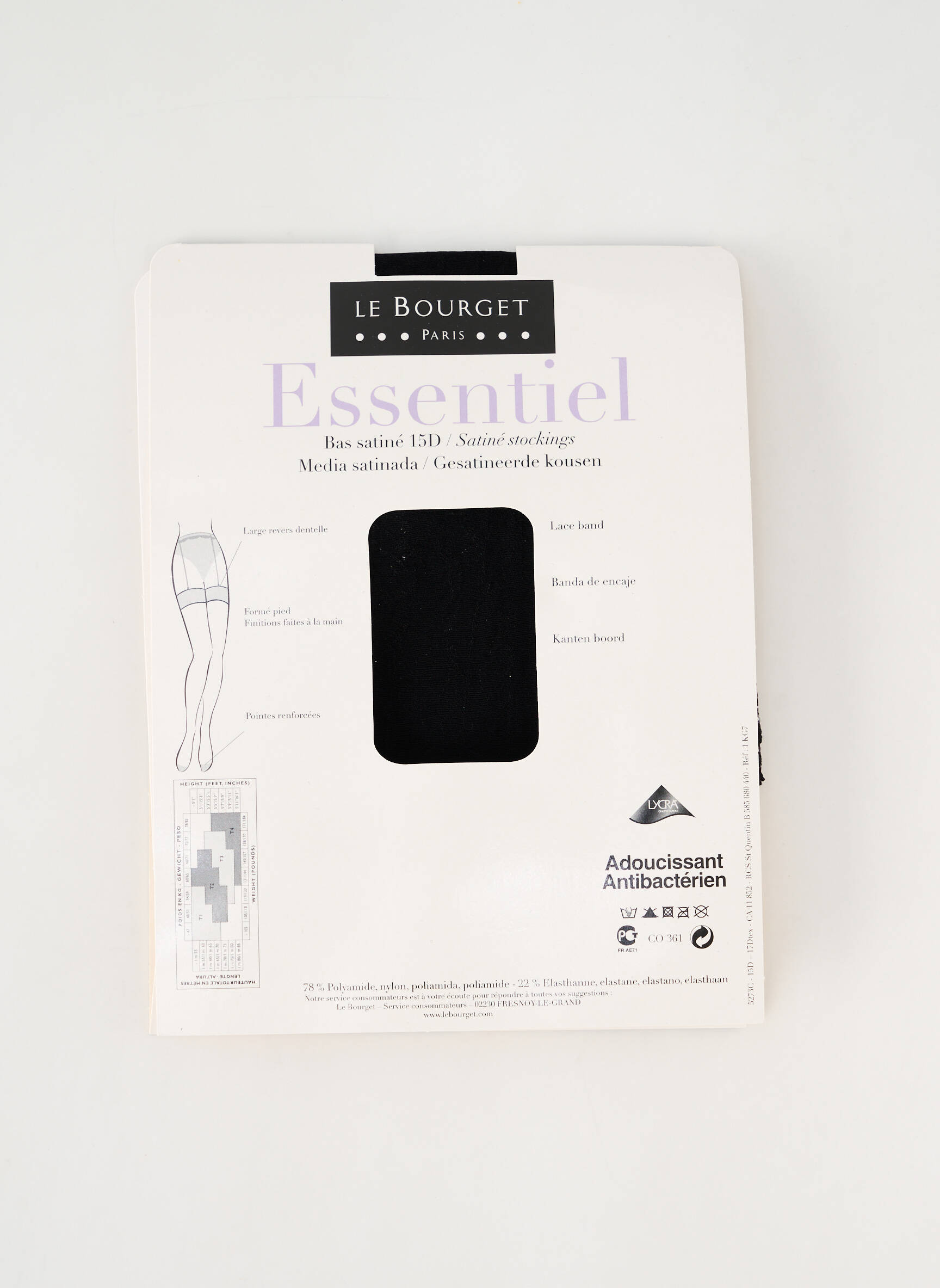 Bas tamprumas juodas LE BOURGET moteris