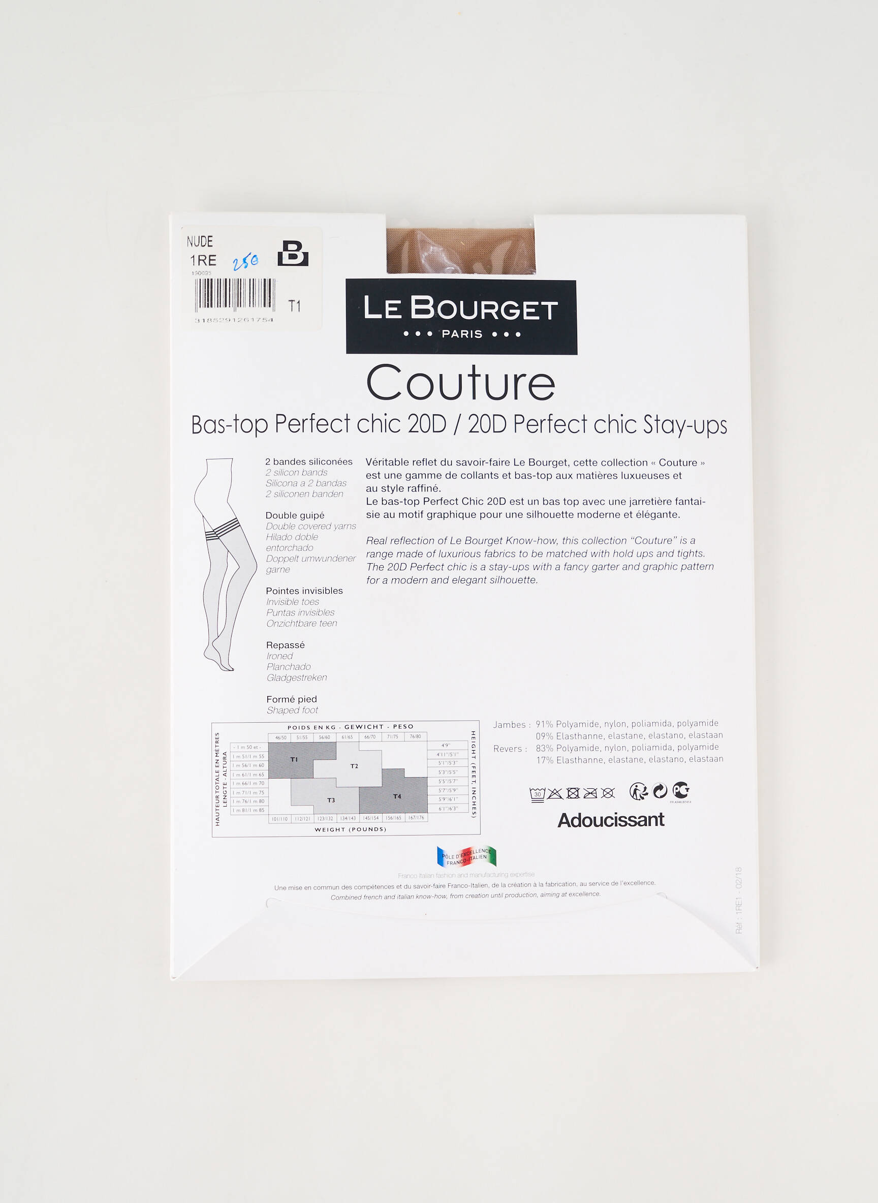 Bas tamprumas kremas LE BOURGET moteris