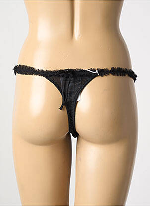 Tanga tamprumas juodas MARJOLAINE moteris