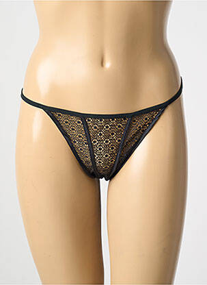 Tanga tamprumas juodas MARJOLAINE moteris
