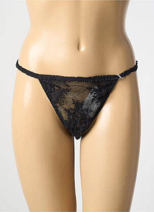 Tanga tamprumas juodas MARJOLAINE moteris