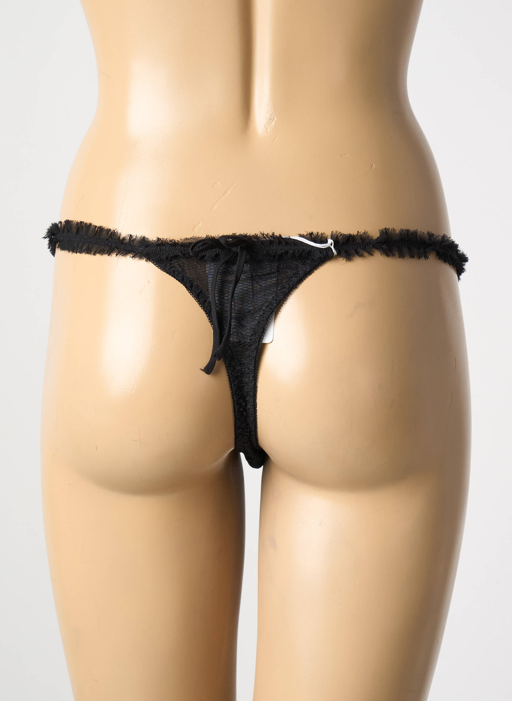 Tanga tamprumas juodas MARJOLAINE moteris