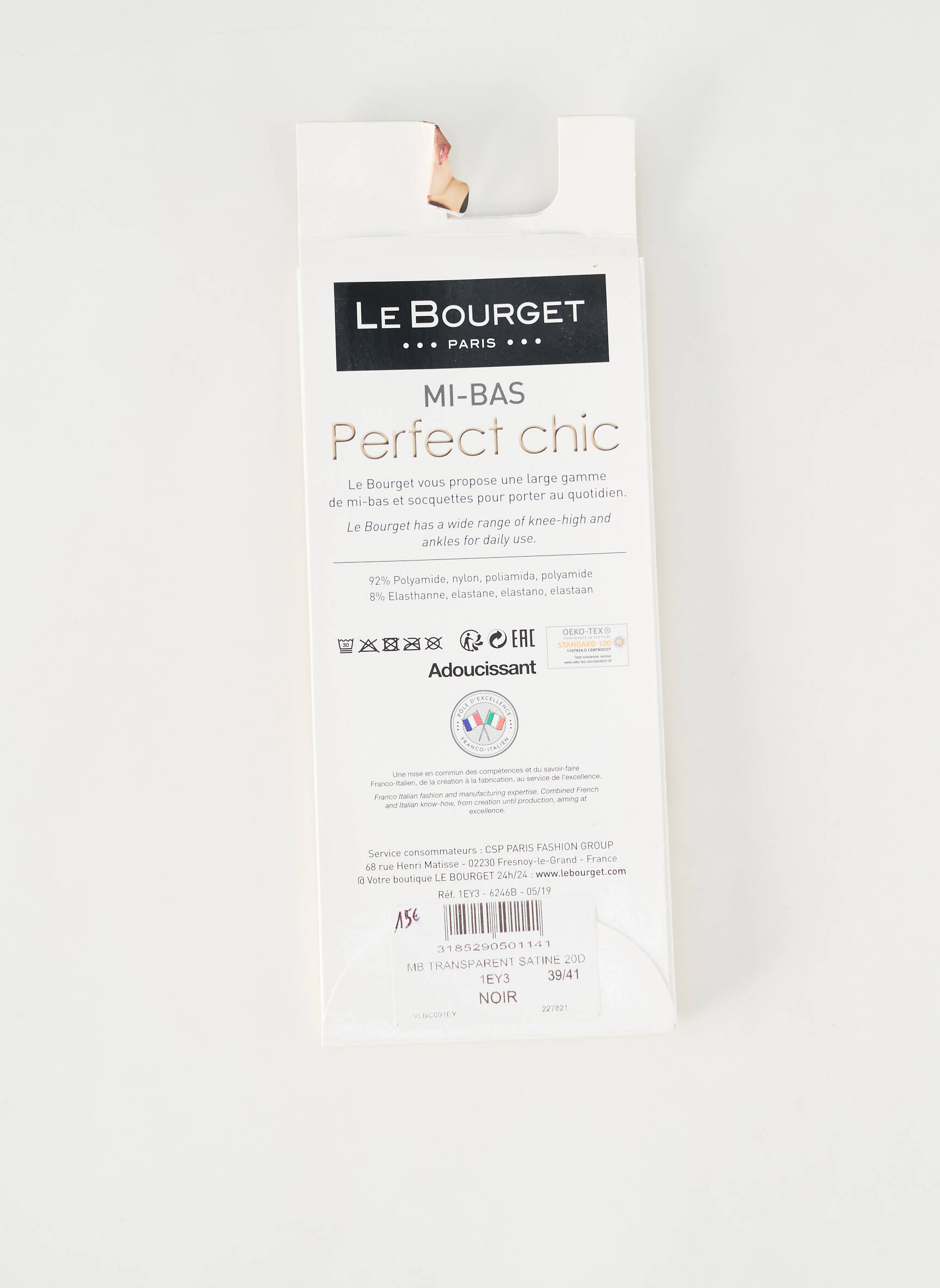 Kojinės tamprumas juodas LE BOURGET moteris