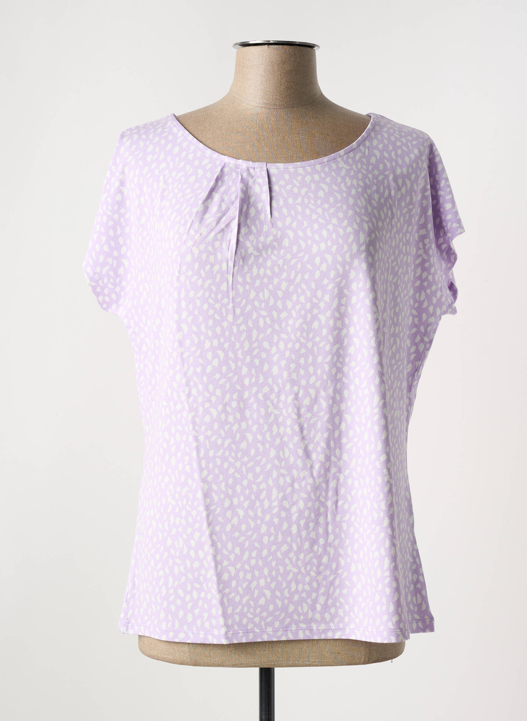 T-marškinys fantazijos raštas trumpas rankovės violetinis SHEEGO moteris