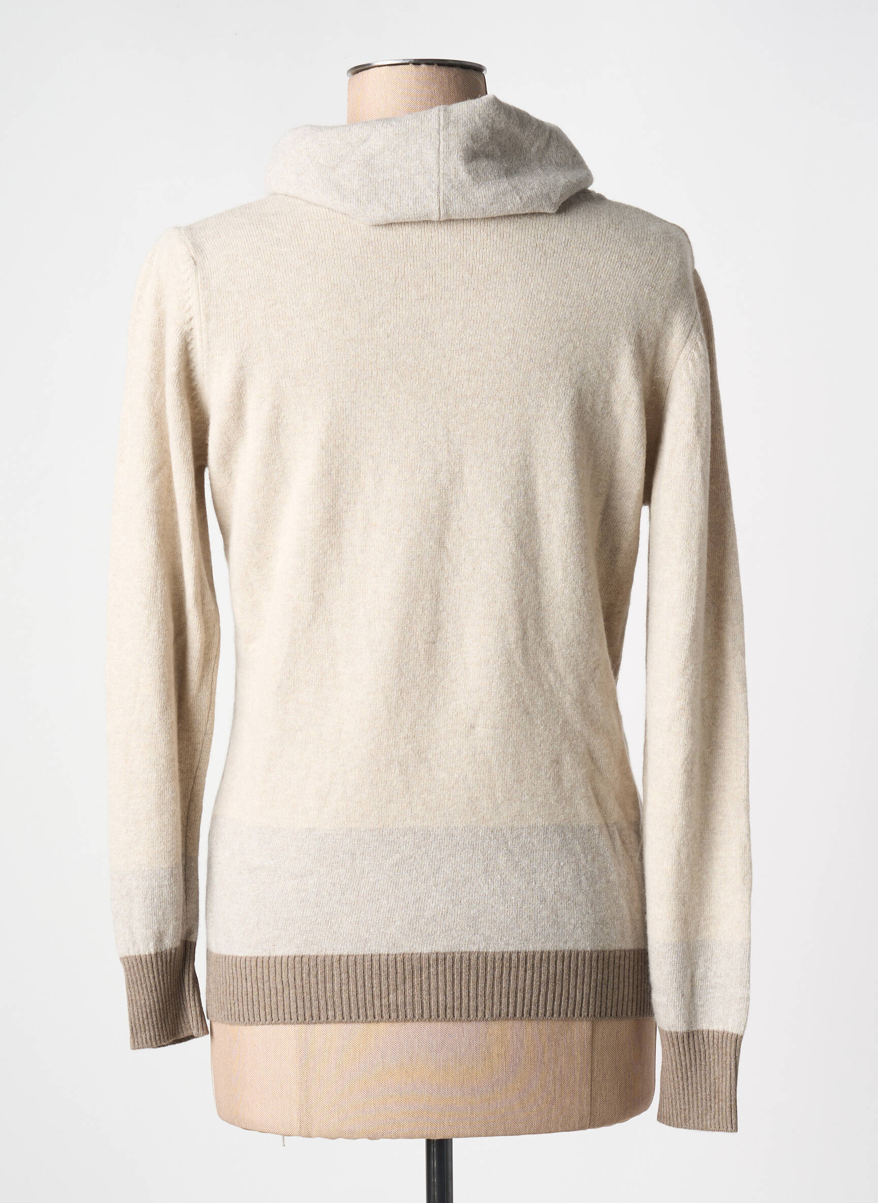 Megztinis su aukštu kaklu chinamas audinys ilgos rankovės bežinis L'ATELIER D'ANNA moteris