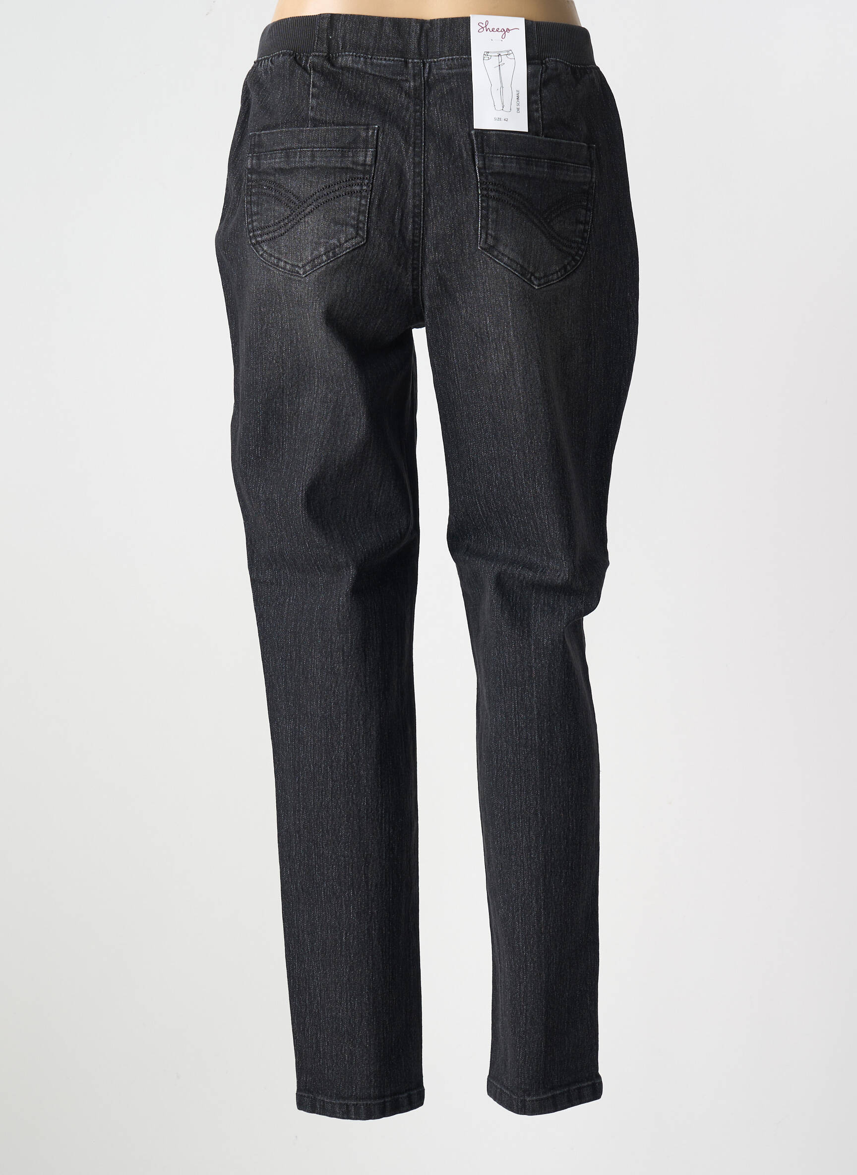 Jegging denimo audinys normala dydis juodas SHEEGO moteris