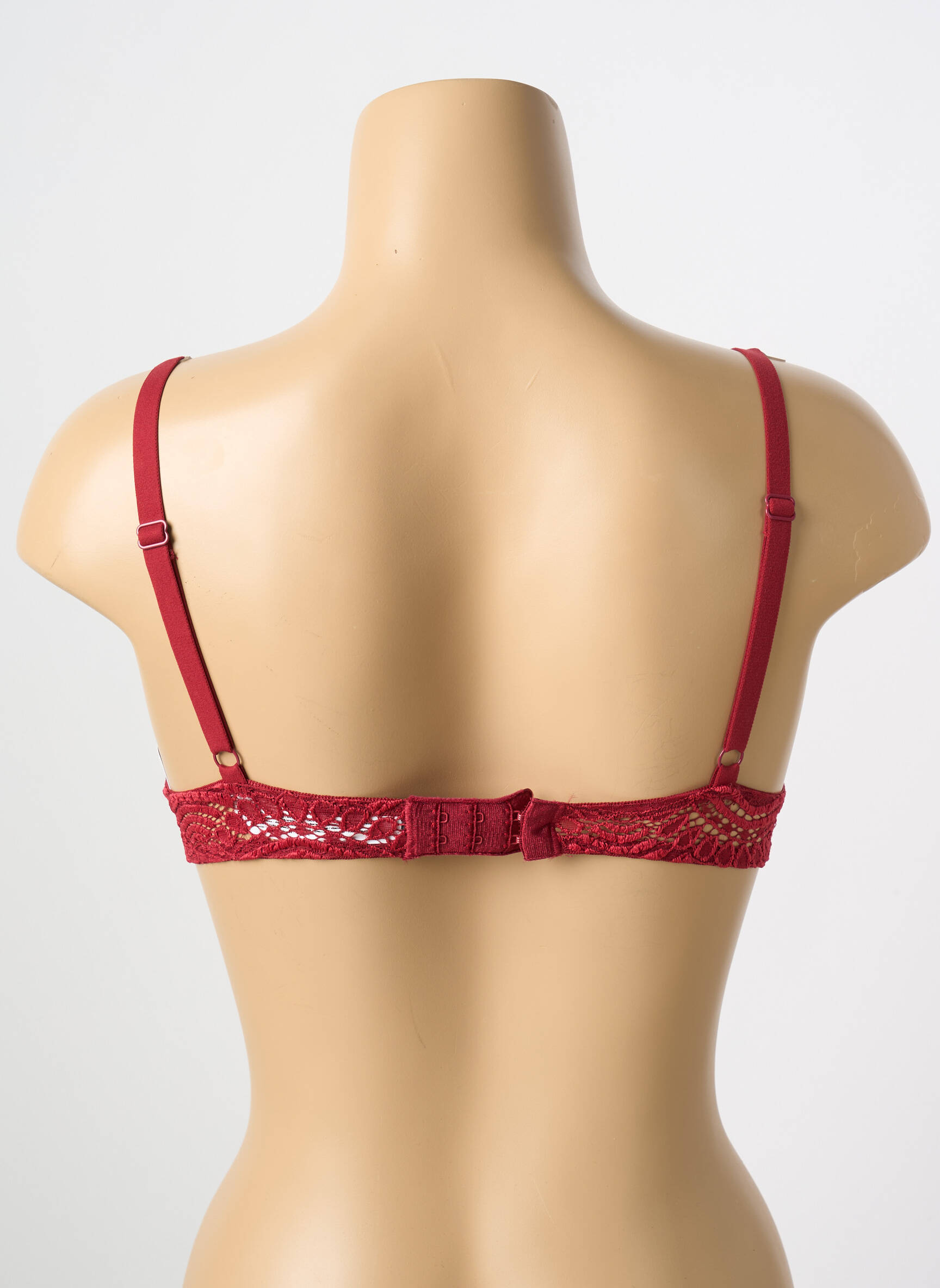 Liemenėlė satino efektas push-up liemenėlė su aukštu palaikymu raudona PASSIONATA moteris